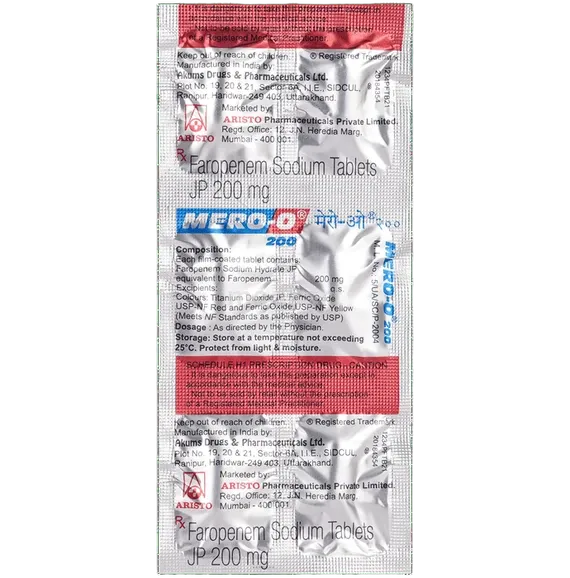 mero o 200mg tablet 6's
